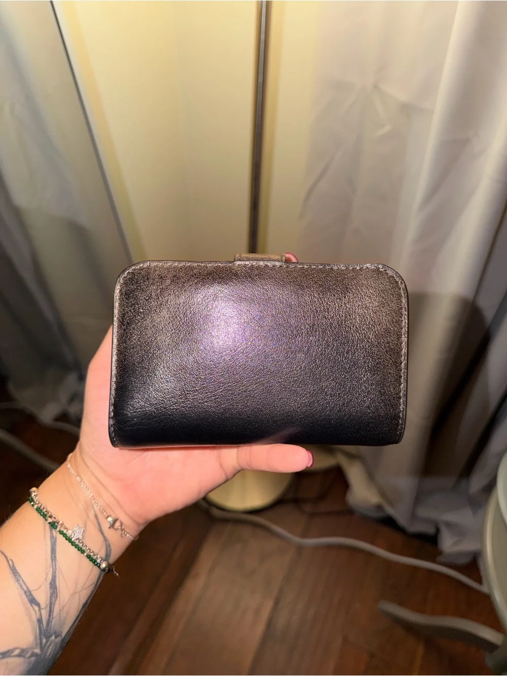 Coach Loved Leather Tabby Wallet with silver hardware